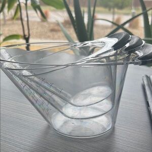 3 Pampered Chef measuring cups 4, 2 and 1 Cups